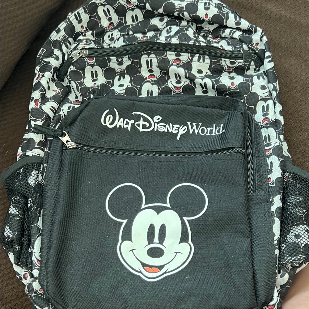 Walt Disney World Black and White Mickey Mouse Backpack